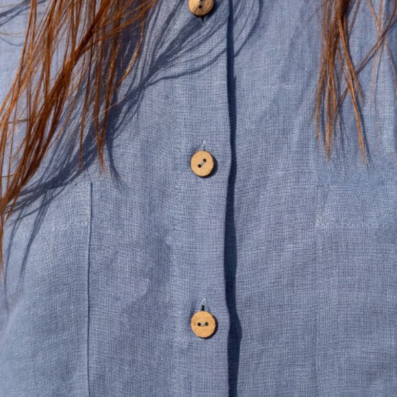 Linen short sleeve relaxed fit playsuit - Picture 3 of 3